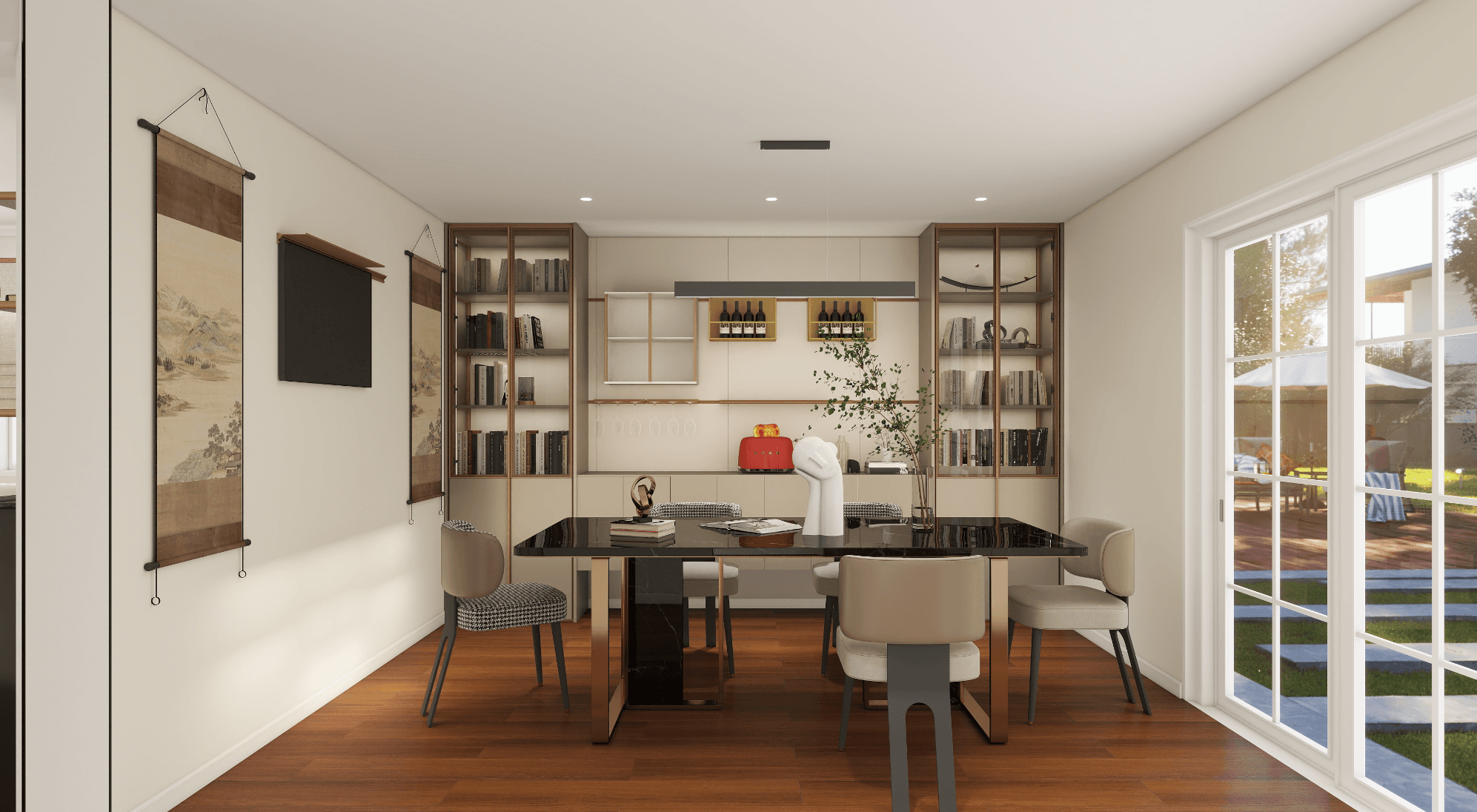 Garden level family room